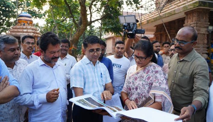 Ahead of Navratri, Odisha Deputy CM Reviews Shikhar Chandi Temple Development
